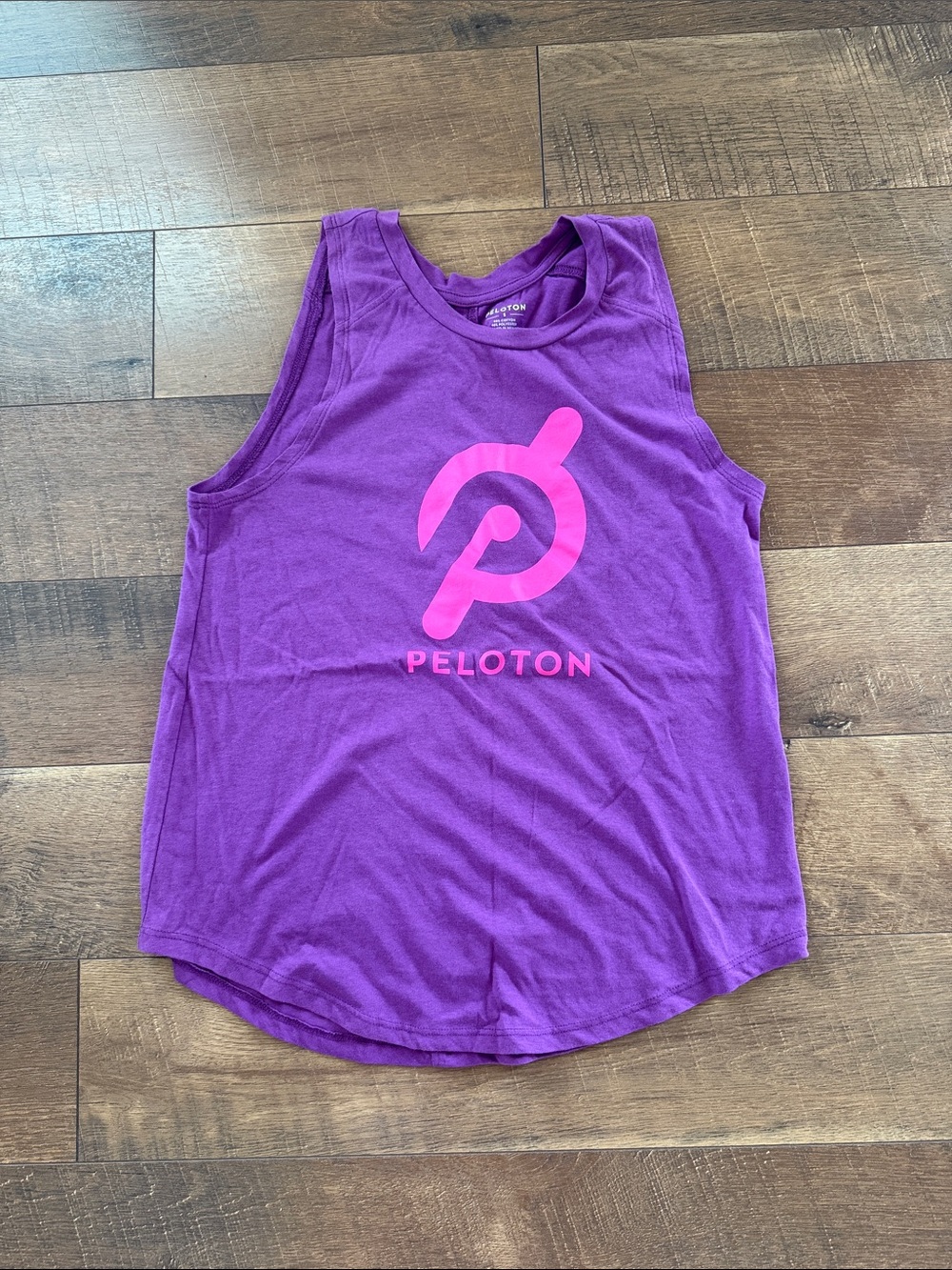 Women’s Peloton Purple Muscle Tank with Pink Logo